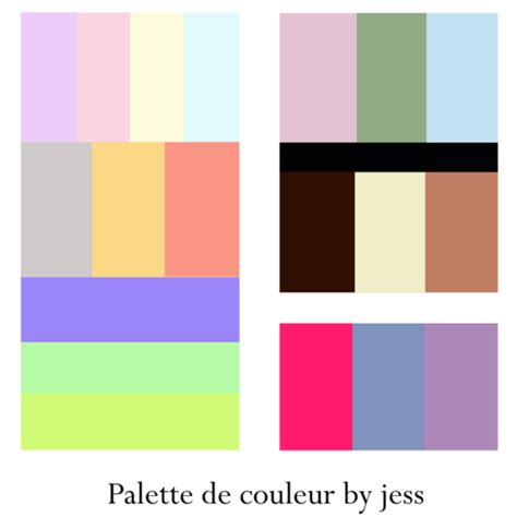 palette de couleur chez jess