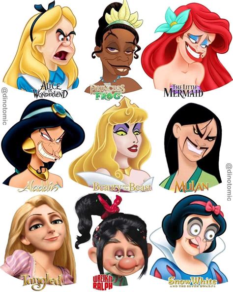 Disney Princesses And Villains Face Swap Disney Princ