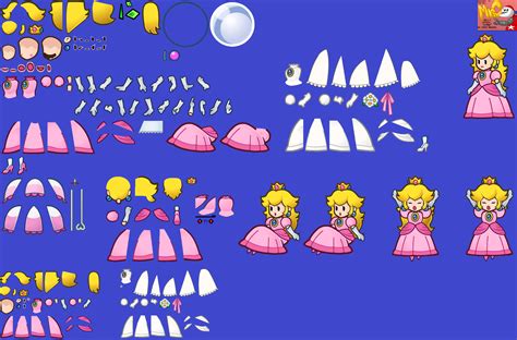 The Spriters Resource Full Sheet View Super Paper Mario Princess
