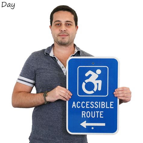 Accessible Sign Route Left Arrow