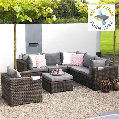 Sie sind leicht zu reinigen, feuerfest und kratzfest. LOUNGE SITZECKE SOFA COUCH FÜR GARTEN & TERRASSE ...
