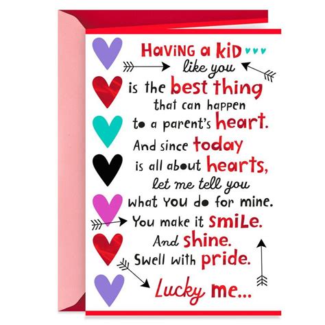 You are the most amazing valentine ever, and i feel so much. You're A Wonderful Kid Valentine's Day Card from Parent ...
