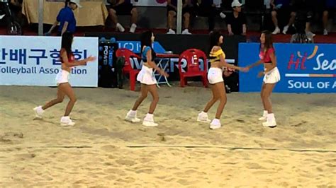 Korean Beach Volleyball Cheerleaders Youtube