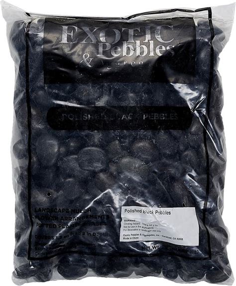 New Exotic Pebbles Polished Black Reptile Terrarium Pebbles Lb