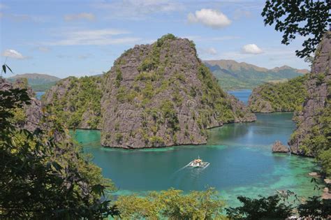 Kayangan Lake Or Blue Lagoon Coron Philippines Stock Image Image Of