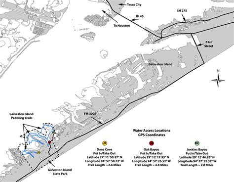 Galveston Island State Park Map