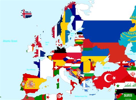 Flag Map Of Europe Ww1