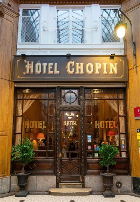 Hotel Chopin Facade In Passage Jouffroy Paris France Editorial Photo