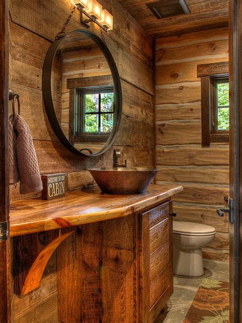 cabin bathroom home design ideas pictures remodel and decor