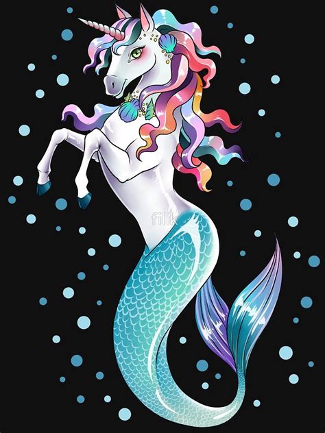 Unicorn Mermaid Mermicorn Cute T Shirt Ts By Liquets Unicorn Pictures Mermaid Drawings