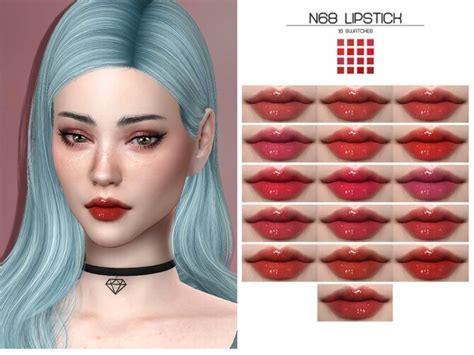 Lmcs N68 Lipstick Hq By Lisaminicatsims Sims 4 Lips