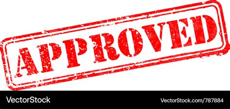 Approved Rubber Stamp Royalty Free Vector Image