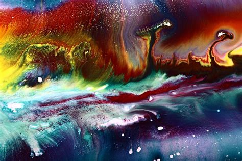 Colorful Abstract Art Vivid Colors Rainbow Landscape By