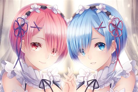 Hd Wallpaper Ram And Rem From Rezero Vibrant Siblings By Silverbin