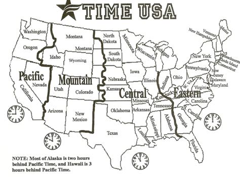 Us Time Zones Map With States Printable Printable Us Maps