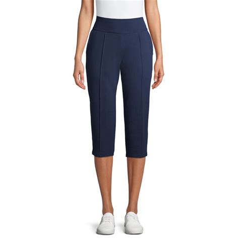 Time And Tru Time And Tru Womens Knit Pull On Capri Pants Walmart