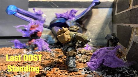 Halo Mega Construx Moc Diorama The Last Odst Standing Youtube