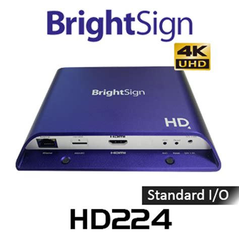 Brightsign Hd224 Standard Io 4k Interactive Digital Signage Media