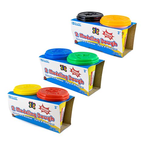 BAZIC 5 Oz. Multi Color Modeling Dough (2/Pack) Bazic Products