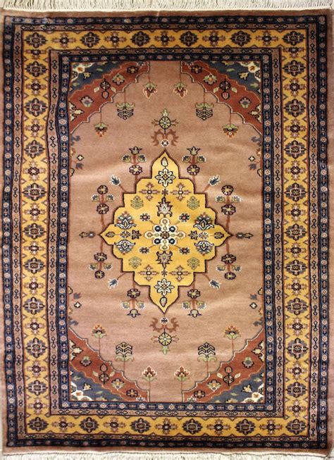 41x61 Rug Medallion Handmade Pak Persian Silk And Wool Rugs A