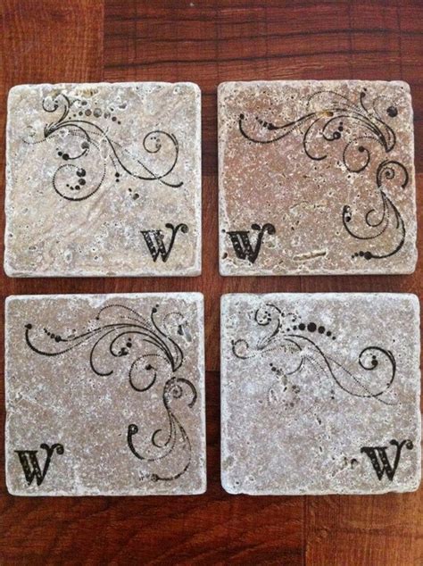 Monogram Stone Coasters