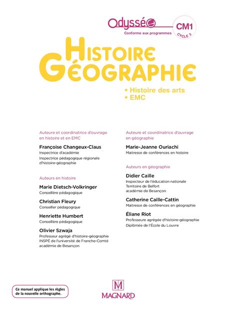 Extrait Odysséo Histoire Géographie Cm1 Calameo Downloader