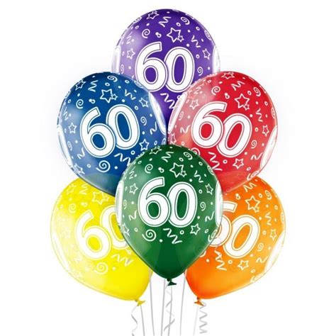 Sprüche und glückwünsche zum 60. 6 Ballons 60 ans multicolore -Décoration anniversaire
