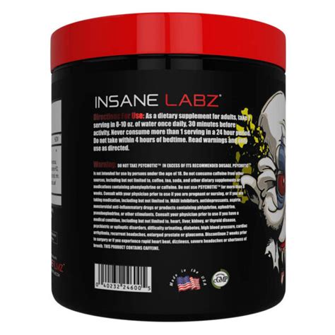 Insane Labz Psychotic Infused Pre Workout Powerhouse 35 Servings And Team Forever