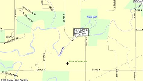Map To Public Access Point On Wildcat Creek In Indiana