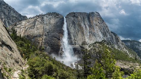 Yosemite Forest Cliffs Waterfall Imac Retina 4k Ultra Hd