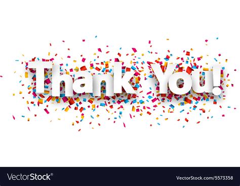 Check out our thank you paper selection for the very best in unique or custom, handmade pieces from our shops. Paper thank you confetti sign Royalty Free Vector Image