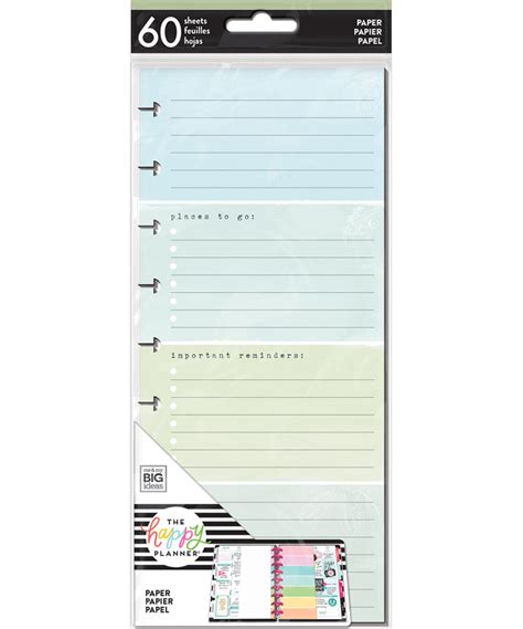Mambi Happy Planner Classic Half Sheet Note Paper To Do List