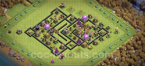 Trophy Defense Base Th8 With Link Clash Of Clans 2021 Town Hall