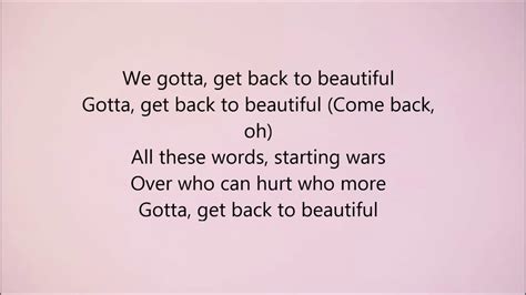 Judging who we love, judging where we're from (where we're from) when did this become so normal? Sofia Carson - Back to Beautiful (Lyrics) - YouTube