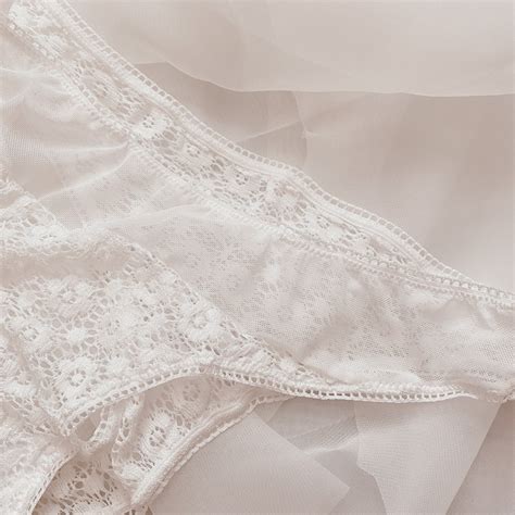 Ultra Soft White Sheer Lace Sexy Bridal Lingerie Set Etsy