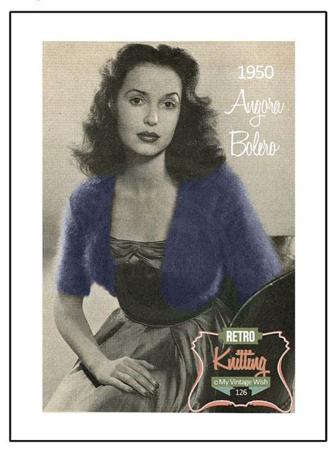 1950 Angora Bolero Knitting Pattern Pdf Knitting By Myvintagewish