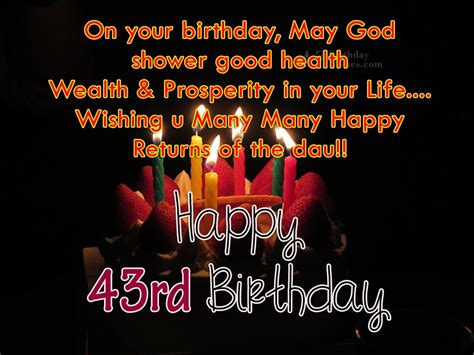 43rd Birthday Wishes Birthday Images Pictures