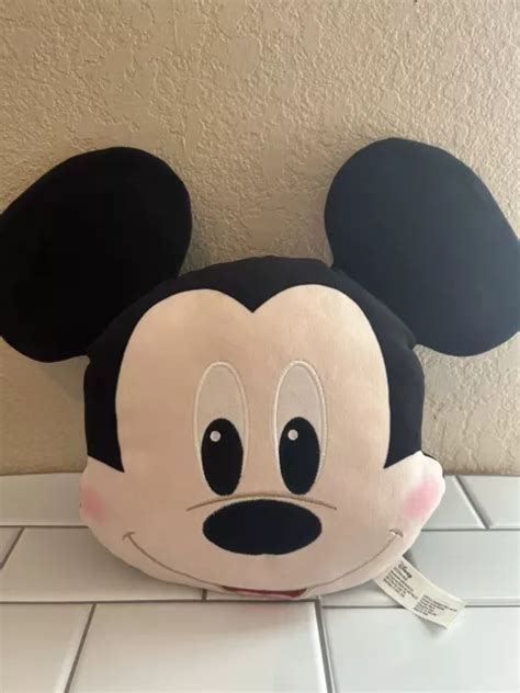 Walt Disney Mickey Mouse Head Plush Pillow Face Large Stuffed Toy 11