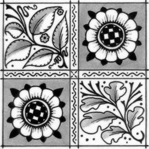 William Morris Longden Oak Leaf Arts And Crafts Grey Tiles ~ Pilgrim Tiles