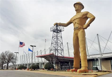 The Golden Driller A 75 Foot Tall Landmark In Tulsa Oklahoma That
