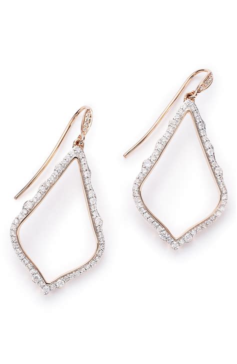 Kendra Scott Rose Gold Earrings Kendra Scott Davis Drop Earrings In Rose Gold Tone Drusy Rose