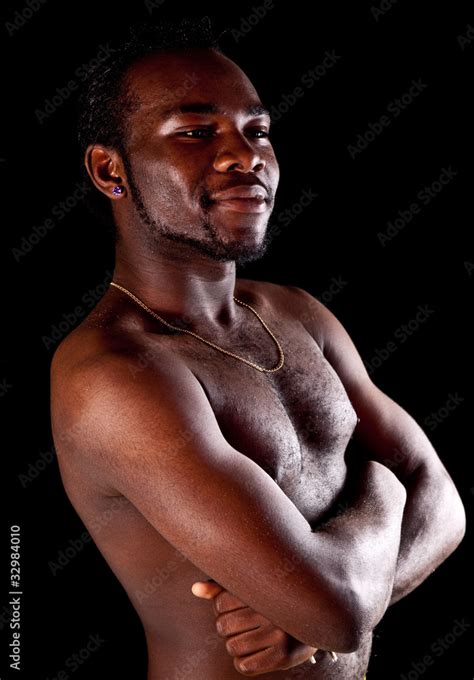 Homme Noir Torse Nu Stock Photo Adobe Stock