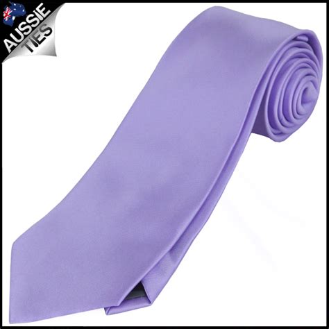 Mens Lavender Purple 85cm Tie Necktie Wedding Plain Lilac Light Ebay