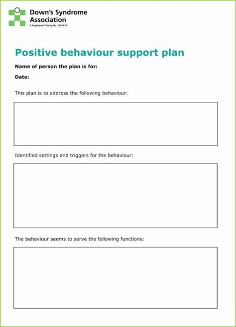 Positive Behavior Support Plan Template Elegant Supporting Behaviour