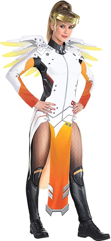 Party City Overwatch Mercy Costume For Adults Size Large