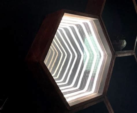 Hexagon Infinity Mirror With Led Lights And Laser Wire 5