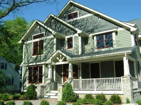 Image Result For Craftsman Exterior Paint Colors Green Craftsman House