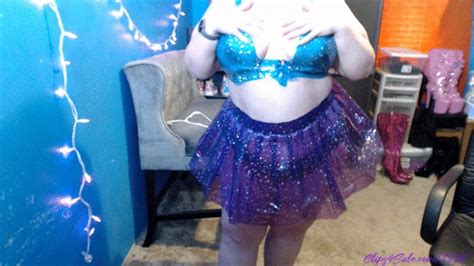 Vinyl Collection Purple Clear Star Skirt Curvy Fetish Princess