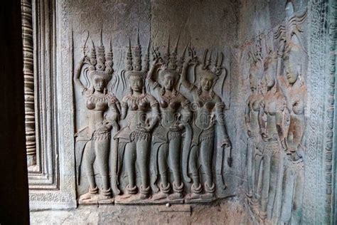 Bild Von Nackten Frauen Konkubinen An Der Wand Von Angkor Wat