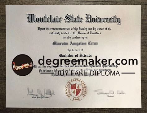 Montclair State University Diploma Buy Msu Degree Online